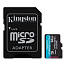 Карта памяти Kingston Canvas Go Plus MicroSDXC 64Gb UHS-I U3 V30 170 Мб/с с адаптером SD