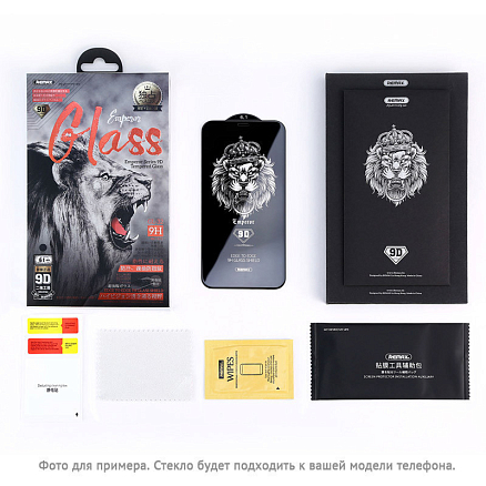 Защитное стекло для iPhone 12 Mini на весь экран противоударное Remax Emperor Privacy с защитой от подглядывания черное