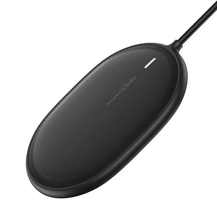 Беспроводная магнитная зарядка MagSafe для iPhone 15W с Type-C Baseus Light BS-W518 черная