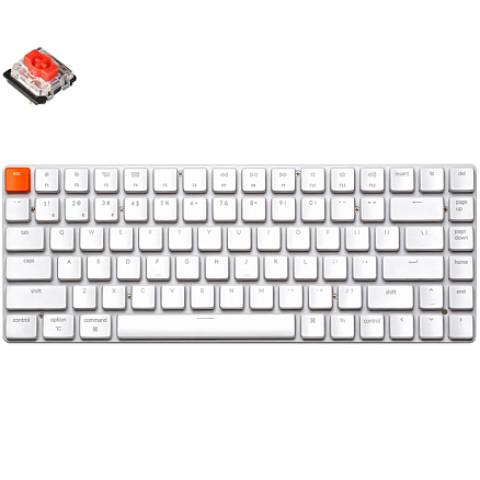 Клавиатура Keychron K3 V2 (Gateron G Pro Red) механическая игровая белая
