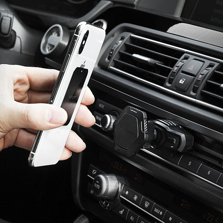 Держатель автомобильный в слот CD магнитный Spigen SGP Kuel QS24 черный