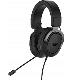 Наушники Asus TUF Gaming H3 Gun Metal полноразмерные с микрофоном игровые черные