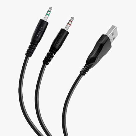 Наушники HV-H2232D полноразмерные с микрофоном и RGB подсветкой игровые черные
