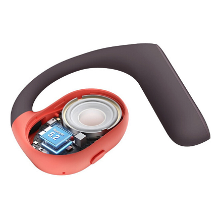 Наушники TWS беспроводные Bluetooth Haylou PurFree Buds OW01 вкладыши с микрофоном для спорта оранжевые