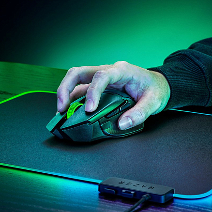 Мышь беспроводная оптическая Razer Basilisk V3 X HyperSpeed с подсветкой 9 кнопок 18000 dpi игровая черная