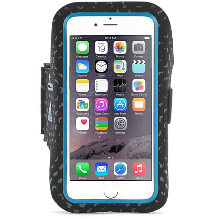 Чехол для iPhone 6 Plus, 6S Plus спортивный наручный Griffin (США) Armband Adidas черно-синий