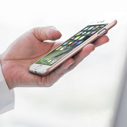 Чехол для iPhone 7, 8 пластиковый тонкий Spigen SGP Thin Fit QNMP розовое золото