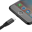Кабель USB - MicroUSB, Lightning для зарядки 23 см 2А плоский Baseus Portable черный