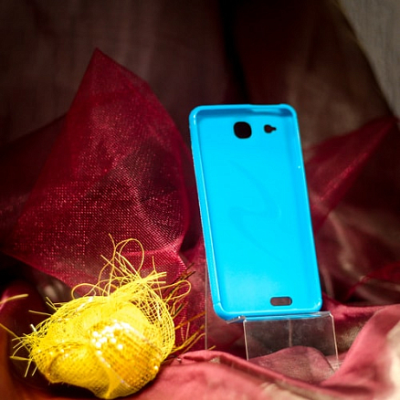 Чехол для Alcatel One Touch Idol Ultra 6033X гелевый, синий