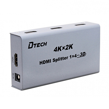 HDMI Splitter (разветвитель) на 4 порта 4Kx2K (1 HDMI вход на 4 HDMI выхода) Dtech DT-7144