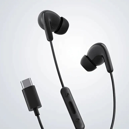 Наушники Xiaomi Earphone M2413E1 в разъем Type-C вакуумные с микрофоном черные
