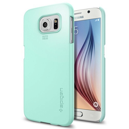 Чехол для Samsung Galaxy S6 пластиковый тонкий Spigen SGP Thin Fit мятный