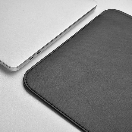 Чехол для Apple MacBook Pro 16 Touch Bar A2141 кожаный футляр WiWU Skin Pro II черный