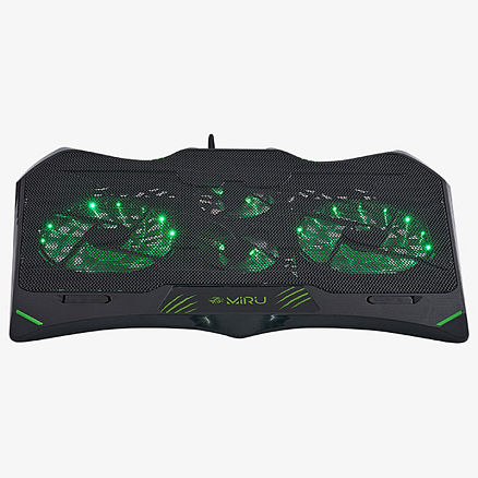 Подставка для ноутбука до 17,3 дюйма охлаждающая с подсветкой Miru CP2001 Enigma черная