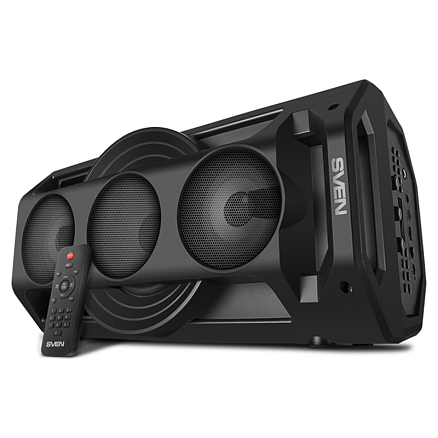 Портативная акустическая система Sven PS-680 с подсветкой, FM-радио, USB и поддержкой MicroSD карт черная
