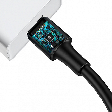 Кабель Type-C - USB для зарядки 2 м 5А Baseus White (быстрая зарядка VOOC, QC) черный