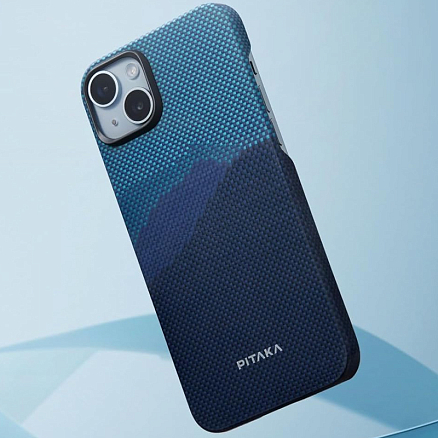 Чехол для iPhone 15 кевларовый тонкий Pitaka MagEZ 4 Over the horizon