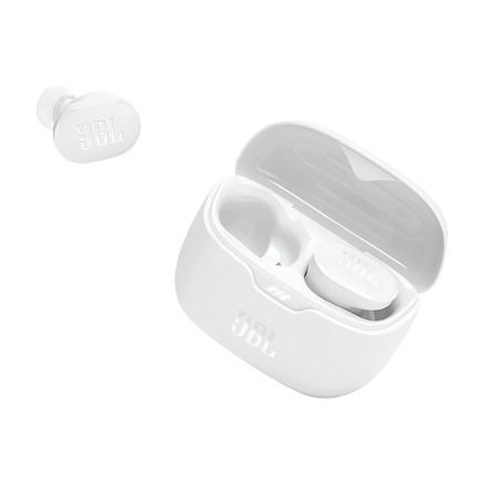 Наушники TWS беспроводные JBL Tune Buds вакуумные с шумоподавлением белые