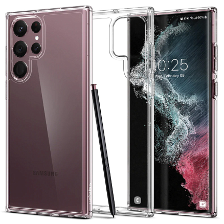Чехол для Samsung Galaxy S22 Ultra гибридный Spigen Ultra Hybrid прозрачный