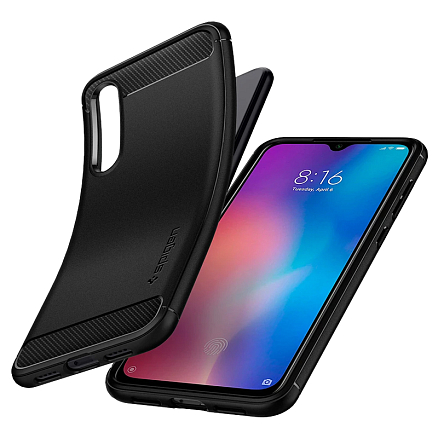 Чехол для Xiaomi Mi 9 SE гелевый Spigen SGP Rugged Armor черный