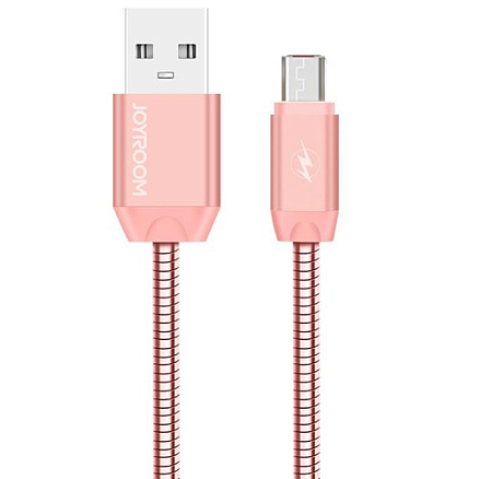 Кабель USB - MicroUSB для зарядки 1 м Joyroom S-M322 розовое золото