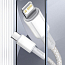 Кабель Type-C - Lightning для зарядки 2 м 20W плетеный Baseus High Density (быстрая зарядка PD) белый