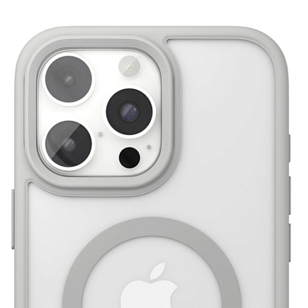 Чехол для iPhone 16 Pro Max гибридный с подставкой VLP Reels Magsafe прозрачно-серый