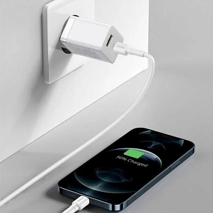 Зарядное устройство сетевое с USB и Type-C 30W Baseus Super Si Pro (быстрая зарядка QC, PD) белое