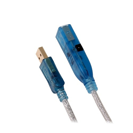 Кабель-удлинитель USB 2.0 (папа - мама) длина 15 м Dtech DT-5027 с питанием и ферритами