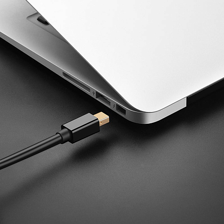 Кабель Mini DisplayPort - DisplayPort (папа - папа) длина 1,5 м 2K 60Hz версия 1.1а Ugreen MD105 черный