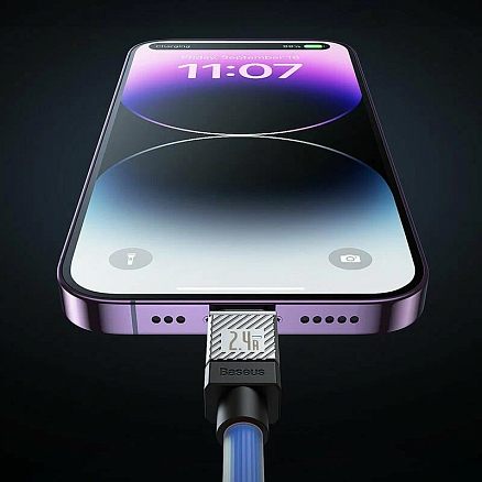Кабель USB - Lightning для зарядки iPhone 2 м 2.4A Baseus CoolPlay CAKW000503 синий