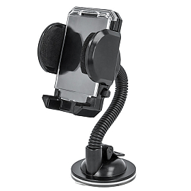 Держатель автомобильный на стекло на длинной ножке Setty Flex черный