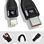 Кабель Type-C - Type-C 100W, Lightning 20W длина 1,2 м 5A 20V плетеный Baseus Flash (быстрая зарядка PD, QC 3.0) черный