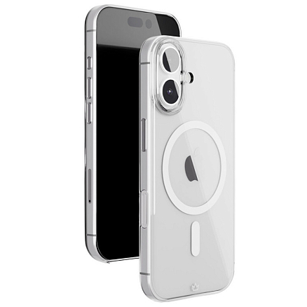 Чехол для iPhone 16 силиконовый VLP Puro MagSafe прозрачный