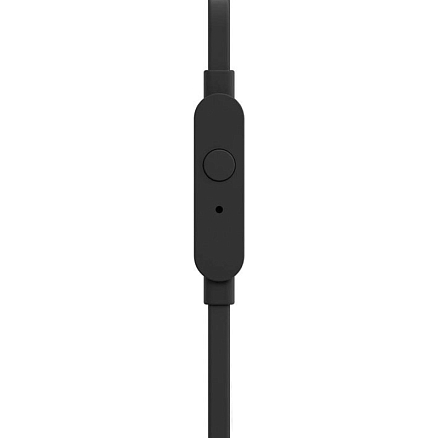 Наушники JBL Tune 160 вакуумные с микрофоном, пультом и плоским проводом черные