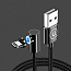 Кабель USB - Lightning для зарядки iPhone 1 м 2А магнитный с угловым Lightning Usams U54 черный