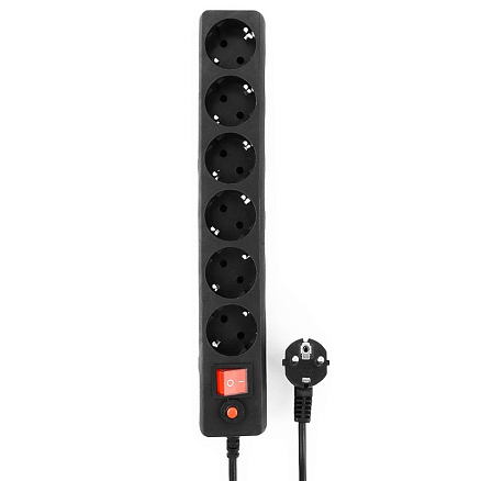 Сетевой фильтр на 6 розеток длина 1,8 м Гарнизон EHB-6