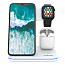 Беспроводная зарядка 3-в-1 для телефона, Apple Watch и AirPods 15W Canyon WS-302 (быстрая зарядка) белая