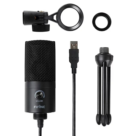 Микрофон для стрима Fifine K669B черный
