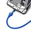 Кабель USB - MicroUSB, Lightning, Type-C 1,2 м 3.5A плетеный Baseus Data Faction синий