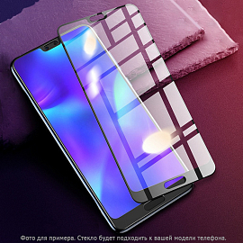 Защитное стекло для Honor 7C Pro на весь экран противоударное ISA Tech черное