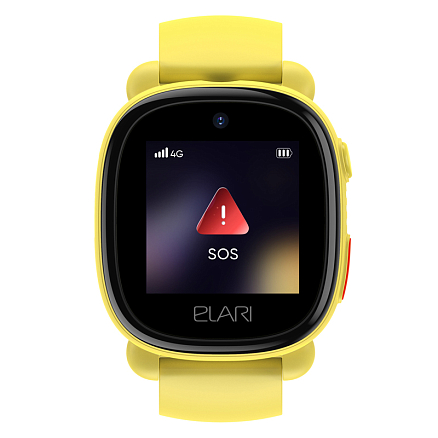 Детские умные часы с видеозвонками, GPS и Wi-Fi трекером Elari KidPhone 4G Lite желтые