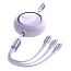 Кабель Type-C - MicroUSB, Lightning, Type-C 1,7 м 3.5A 100W Baseus Traction Series фиолетовый
