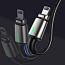 Кабель USB - MicroUSB, Lightning, Type-C 1 м 3А со сменными штекерами магнитный плетеный Baseus Zinc черный