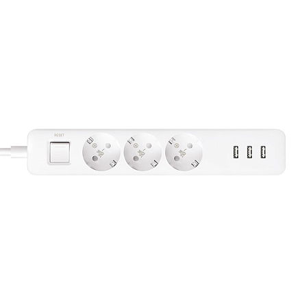 Сетевой фильтр на 3 розетки 3 USB 3.1A длина 1,4 м Xiaomi Mi Smart Power Strip белый