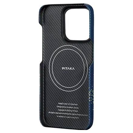 Чехол для iPhone 15 кевларовый тонкий Pitaka MagEZ 4 Milky way galaxy