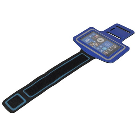 Чехол универсальный для телефона до 5.1 дюйма спортивный наручный GreenGo Premium синий