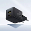 Зарядное устройство сетевое с USB и Type-C входами 3А 20W с кабелем Type-C 60W Baseus Palm (быстрая зарядка PD) черное