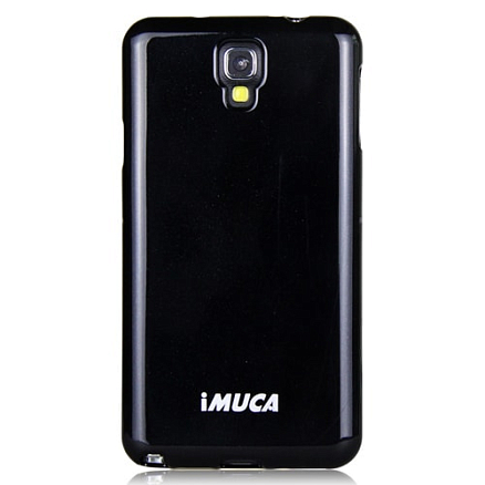 Чехол для Samsung Galaxy Note 3 Neo N7505 гелевый с блестками iMuca Cool Color черный + пленка