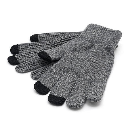 Перчатки трикотажные для емкостных дисплеев Greengo (Польша) N-06 серые